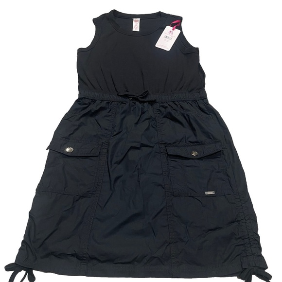 justice Other - JUSTICE girl knit woven cargo dress black & Olivia grey size 16/18 XL plus 🔥
